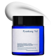 Pyunkang Yul PKY Intensive Repair Cream packaging showcases hydrated skin potential.