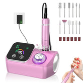 PYVOLA Professional Electric Nail Drill with LCD display shows speed for precise shaping.