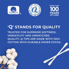 Q-tips cleaning electronics and tiny crevices without leaving lint