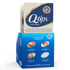 Q-tips cotton swabs soft tips for gentle skincare and detail work.
