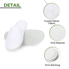 QatmMkt spa cotton slippers wrapped hygienic disposable guests footwear option
