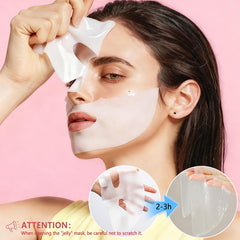 Qawnfy bio-collagen face mask pack back panel detailing ingredients for informed care