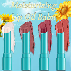 Qawnfy lip oil balm tinted gloss application highlights easy, non-sticky shine