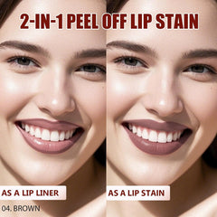 QCMME long-lasting matte lip stain remains intact through daily activities.