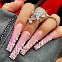 Qdsuh light-change acrylic 3D flowers in six colors for versatile nail accents.