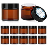 Qeirudu 2oz amber glass jar ready for travel-friendly lotion storage.