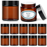 Qeirudu amber glass jar 4oz with UV protection for skincare