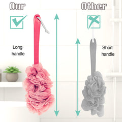 Qewro wall-hanging lanyard keeps shower brush dry and ready