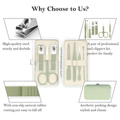 QEYMN 7-piece nail clippers close-up showing durable stainless steel