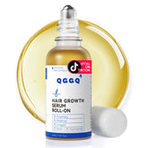 QGGQ Hair Growth Serum Roll-On bottle close-up for on-the-go no-rinse use