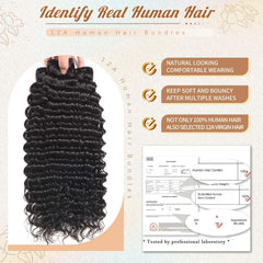 QGVQGV deep wave bundles 24-inch natural black demonstrate full-bodied volume