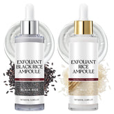 QIAOREYIFAG Peel Shot Glow Rice Ampoule white bottle for gentle exfoliation.