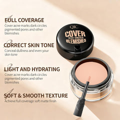 QIC Pot Concealer brush application for easy blending and natural coverage.