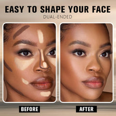 QIDSTERS highlighter stick applied to high points for dimension and radiance.