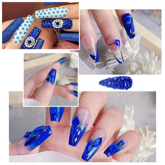 qiipii royal blue round beads with K9 glass for sparkling accents