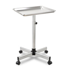 Qinrunkoi salon tray on wheels side view showing durable metal build for daily use