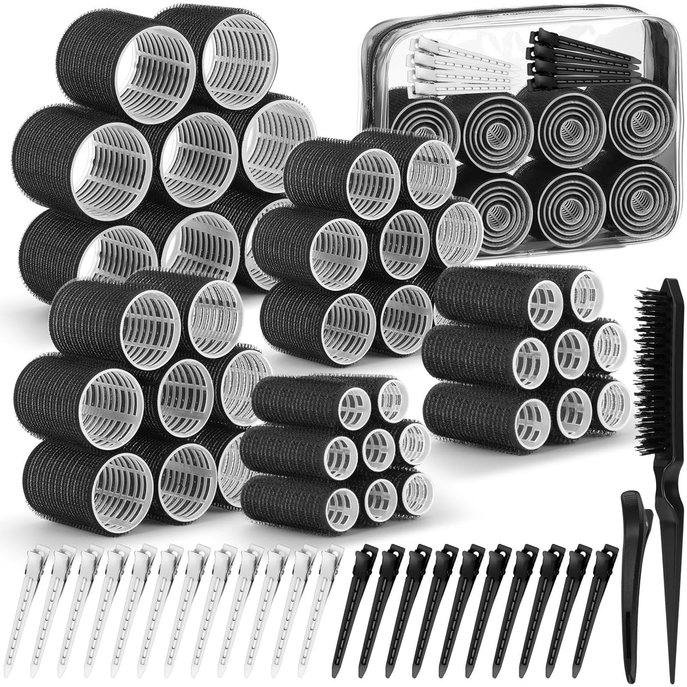 Qinzave 65-pcs hair curler rollers pack for customizable curls and waves