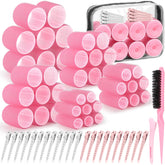 Qinzave hair curler rollers full set 65pcs for versatile styling on all hair lengths.