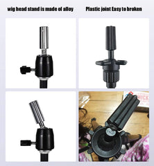 QISHI YUHUA wig stand height adjustment helps position neck precisely for styling
