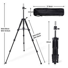 QISHI YUHUA wig stand with metal top base enhances durability for daily salon use