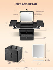Qislee smart lighted mirror with adjustable lighting for precise makeup