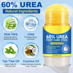 QJCWXIAOX foot care stick provides quick-absorption moisture for dry skin.