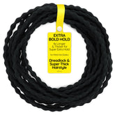 Qooocy 12-pack extra-long hair ties in black provide secure hold for thick hair daily