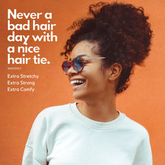 Qooocy dreadlocks-friendly hair tie in black for secure updos