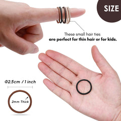 Qooocy fabric-covered elastic 2mm-thick reduces snags and pull during daily styling.