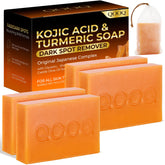 QOOQ turmeric kojic acid soap bar packaging signals brightening for even skin tone