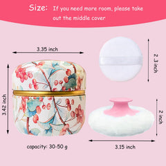 Qopoto Ormosia powder puff with handle design enables smooth, controlled powder application.