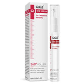 QQE Retinol & Caffeine Eye Serum roller pack image for travel-friendly eye care