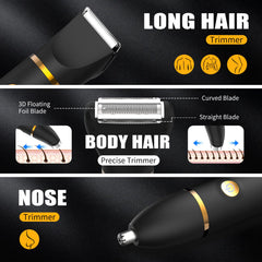 QREEYX Manscape Body Trimmer ceramic blades close-up for safe skin protection