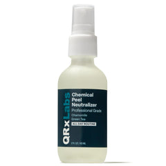 QRxLabs chemical peel neutralizer spray bottle balances skin after exfoliation.
