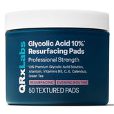 QRxLabs Glycolic Acid Pads bottle for at-home exfoliation with mint scent