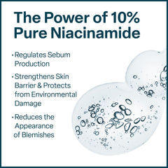 QRxLabs NiacinaMax label closeup highlights 10% Niacinamide potency for skin texture