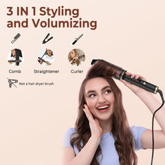 QSOOWIS ionic-tourmaline barrel promotes shine and reduces frizz during styling