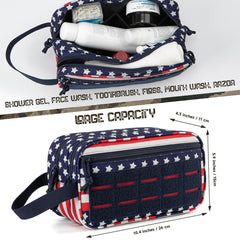 QT&QY tactical toiletry bag side carry handle for grab-and-go travel