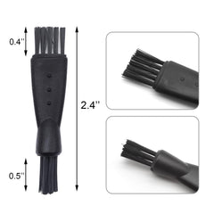 Quacc double-sided shaver brush cleans between blades for a fresher looking razor.