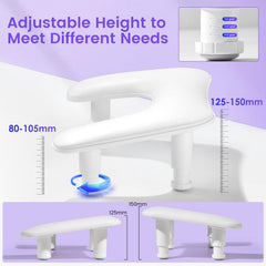 Quaferen 2nd-gen U-shaped arm rest adjustable for personalized height during nail art.