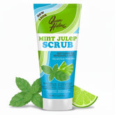 Queen Helene Mint Julep Scrub jar shows rich texture for gentle exfoliation and smoother skin.