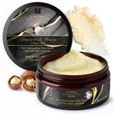 Queen of Shea East African shea butter jar close-up highlighting rich hydration for all skin types
