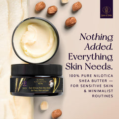 Queen of Shea application on face and body demonstrates gentle, versatile hydration