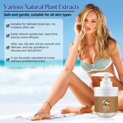QentAnud facial hair removal cream application on face for quick smooth skin.