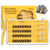 QUEWEL self-adhesive eyelash kit box enables quick, mess-free lash application for beginners