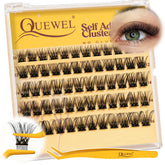 QUEWEL self-adhesive lash clusters kit packaging, showcasing a convenient at-home lash solution.