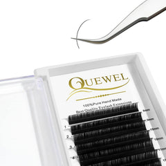 QUEWEL eyelash extensions 0.15 D curl mix 8-14mm for natural volume.