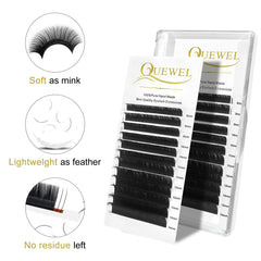 QUEWEL soft round-hair lashes ensure comfortable wear and easy application.