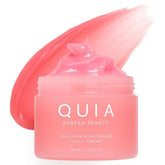 QUIA Collagen Jelly Cream bottle close-up highlighting lightweight hydration