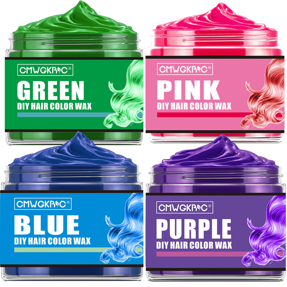 QUNGCO four-color temp hair wax pack for quick style changes.